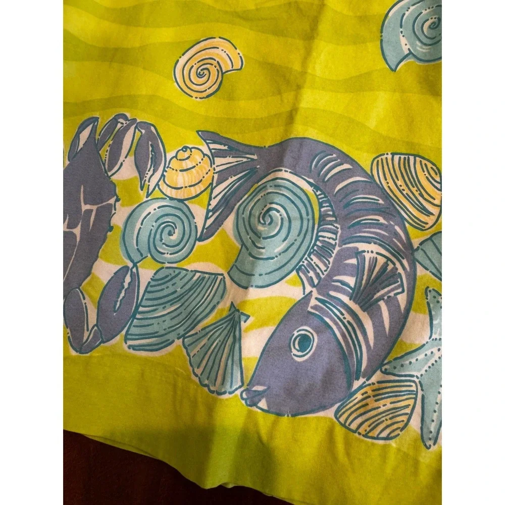 Vintage Lilly Pulitzer Dress Low Tide Shift Clam Fish Beach Ocean Girls 10 - Picture 2 of 5